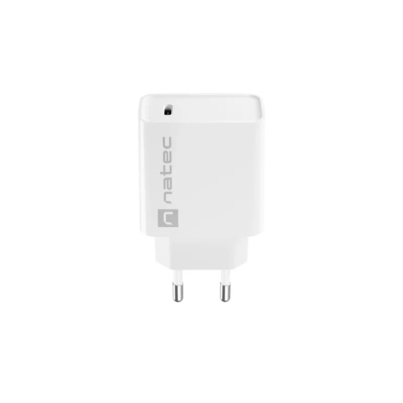 Carregador rápido USB-C para interiores NATEC RIBERA 12V 20W Quick Charge 3.0 branco