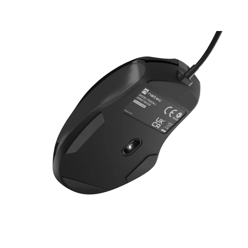 Rato ótico com fios NATEC NMY-2047 USB Type-A, 4000 DPI, 6 botões, para destros, retroiluminação