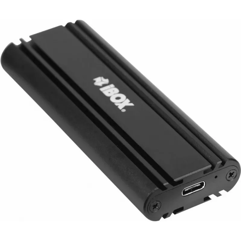 Caixa para SSD IBOX HD-07 para 1x unidade M.2, USB 3.2 Gen 2 (10 Gbit/s), USB-C, preto