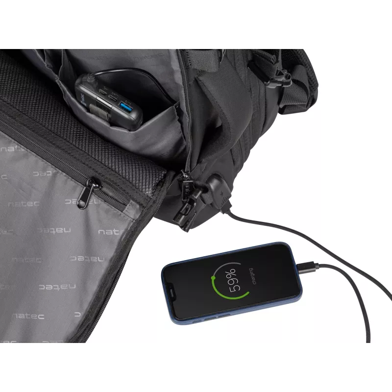 Natec Camel Pro mochila para portátil 17,3 polegadas, preta (NTO-2116)