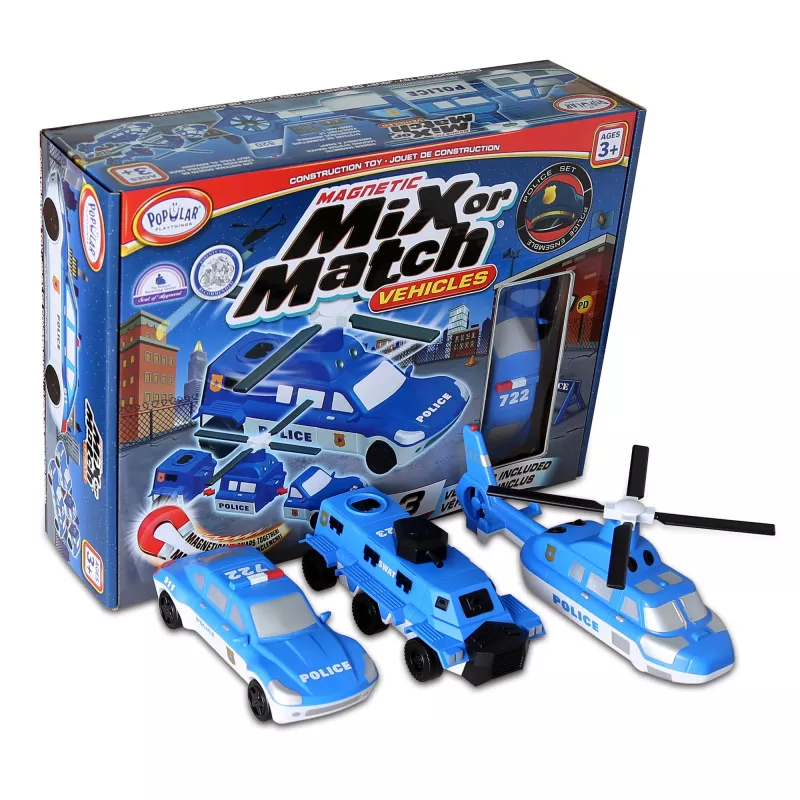 Conjunto de veículos Popular Playthings Mix or Match Vehicles Police