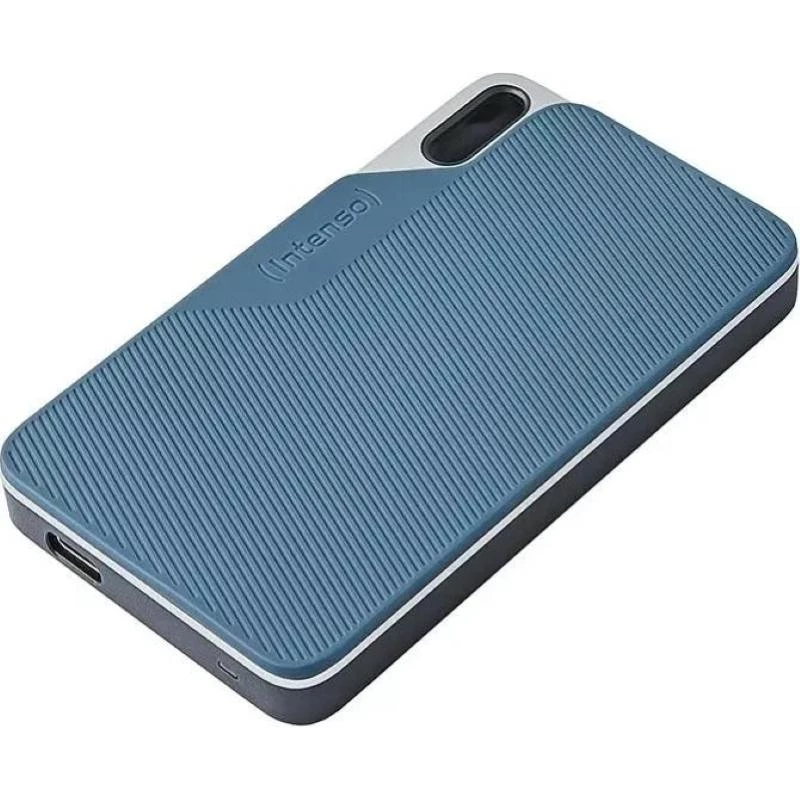 SSD portátil Intenso TX100, 500 GB, USB 3.2, antracite/azul