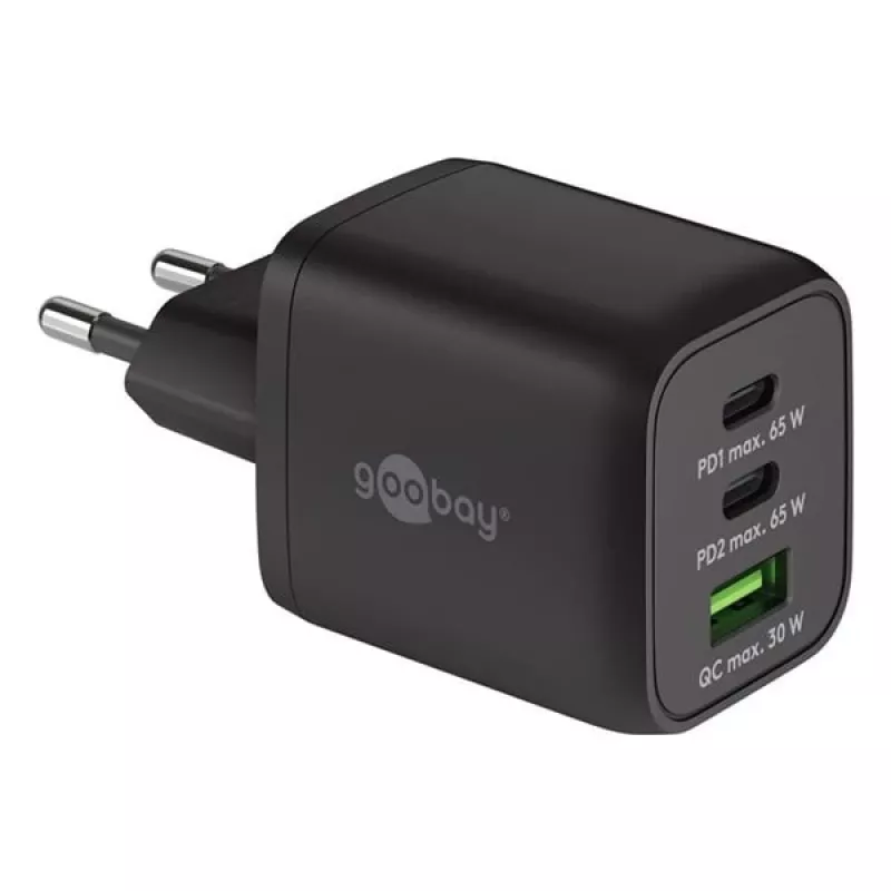 Goobay 64753 Carregador para dispositivos móveis Auscultadores - Smartphone - Tablet preto AC carregamento rápido interior (64753)