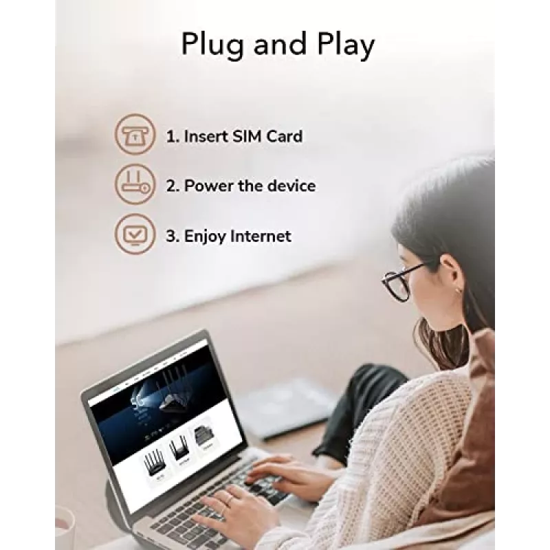 Cudy Novo router WiFi 4G LTE Cat 6, chipset Qualcomm, router modem LTE, router celular 4G Dual-SIM, WiFi dual band AC1200, 4 portas Gigabit, OpenVPN, W