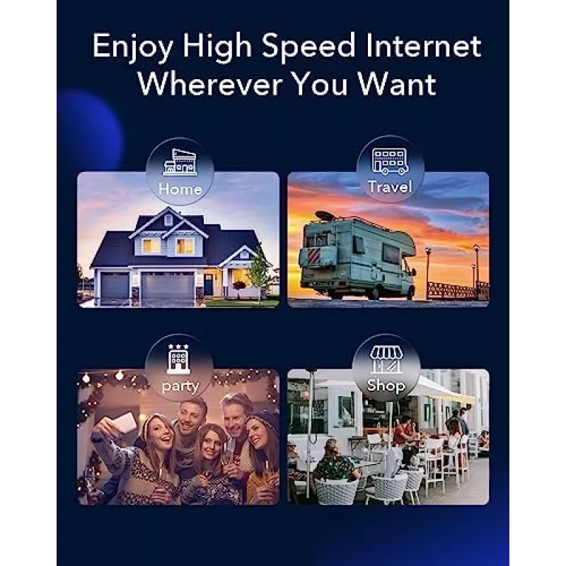 Cudy Novo router WiFi 4G LTE Cat 6, chipset Qualcomm, router modem LTE, router celular 4G Dual-SIM, WiFi dual band AC1200, 4 portas Gigabit, OpenVPN, W