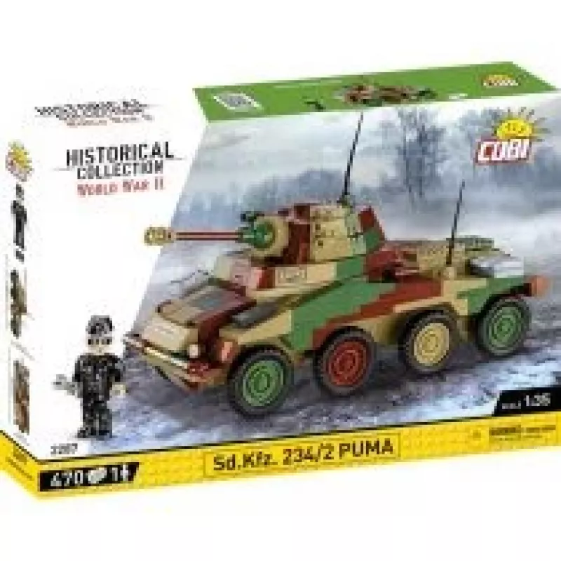 Cobi Historical Collection WWII Sd.Kfz 234/2 Puma veículo, multicolor