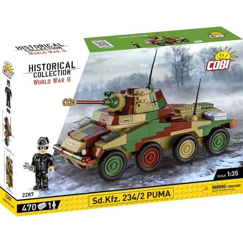 Cobi Historical Collection WWII Sd.Kfz 234/2 Puma veículo, multicolor