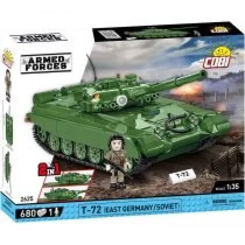 Conjunto de blocos COBI T-72 Alemanha Oriental/Soviético, 680 peças