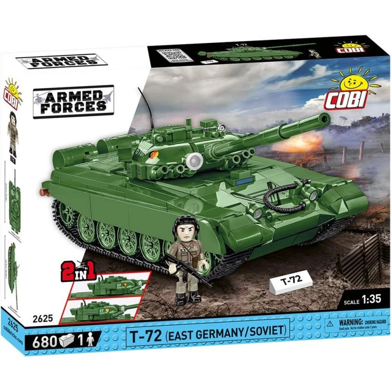 Conjunto de blocos COBI T-72 Alemanha Oriental/Soviético, 680 peças
