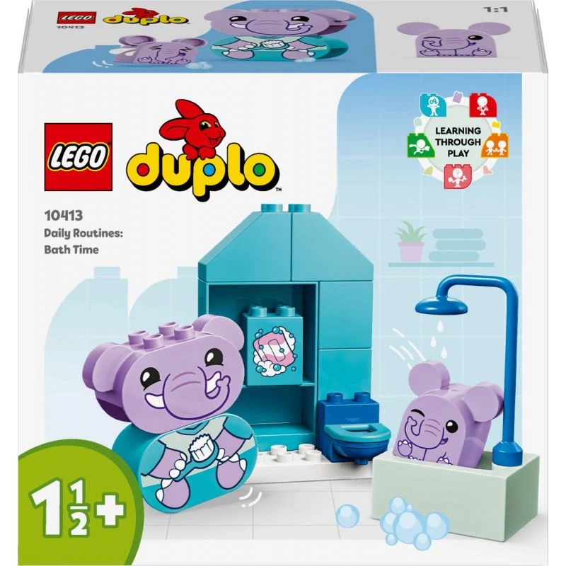 Conjunto de banho LEGO DUPLO 10413 — brinquedo de banho para crianças pequenas, 15 peças, idade recomendada 1,5+