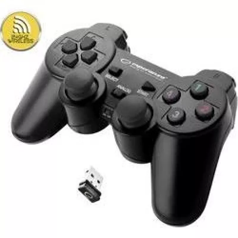 Comando de jogos Esperanza EGG108K preto USB 2.0 gamepad analógico / digital PC, Playstation 3
