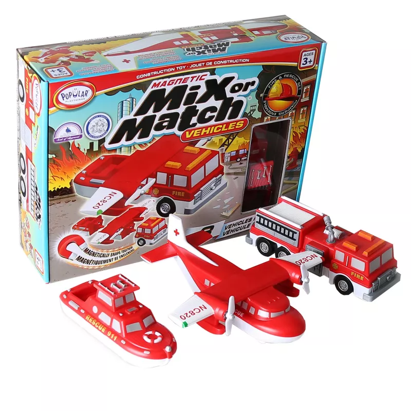 Conjunto de veículos Popular Playthings Mix or Match Vehicles Fire and Rescue
