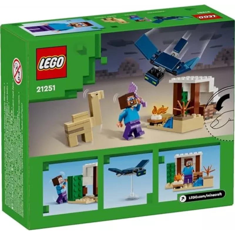 Lego Minecraft 21251 Expedição ao deserto do Steve conjunto de construção de bioma