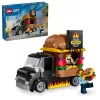 LEGO City Carrinha de Hambúrgueres Food Truck Brinquedo para rapazes e raparigas a partir de 5 anos, veículo de construção, conjunto de cozinha com minifigura de vendedor e acessórios