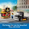 LEGO City Carrinha de Hambúrgueres Food Truck Brinquedo para rapazes e raparigas a partir de 5 anos, veículo de construção, conjunto de cozinha com minifigura de vendedor e acessórios