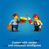 LEGO City Carrinha de Hambúrgueres Food Truck Brinquedo para rapazes e raparigas a partir de 5 anos, veículo de construção, conjunto de cozinha com minifigura de vendedor e acessórios