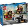 LEGO City Carrinha de Hambúrgueres Food Truck Brinquedo para rapazes e raparigas a partir de 5 anos, veículo de construção, conjunto de cozinha com minifigura de vendedor e acessórios