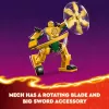LEGO NINJAGO Arin's Battle Mech Figura de ação Brinquedo ninja para rapazes e raparigas a partir de 4 anos, conjunto Dragons Rising com minifigura Arin e mini-katana