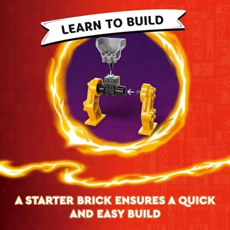 LEGO NINJAGO Arin's Battle Mech Figura de ação Brinquedo ninja para rapazes e raparigas a partir de 4 anos, conjunto Dragons Rising com minifigura Arin e mini-katana