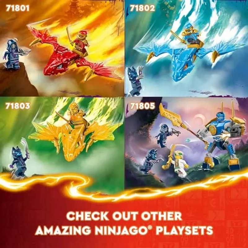 LEGO NINJAGO Arin's Battle Mech Figura de ação Brinquedo ninja para rapazes e raparigas a partir de 4 anos, conjunto Dragons Rising com minifigura Arin e mini-katana