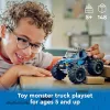 Brinquedo de construção LEGO City 60402 Monster Truck azul com pneus grandes, 148 peças, 1 minifigura, idade 5+