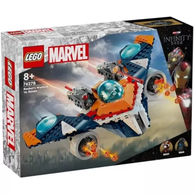 Brinquedo de construção LEGO Marvel Super Heroes Nave espacial Rocket 76278 – conjunto Rocket e Ronan