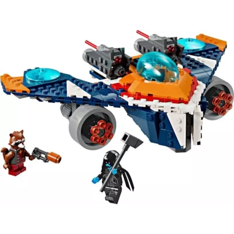 Brinquedo de construção LEGO Marvel Super Heroes Nave espacial Rocket 76278 – conjunto Rocket e Ronan
