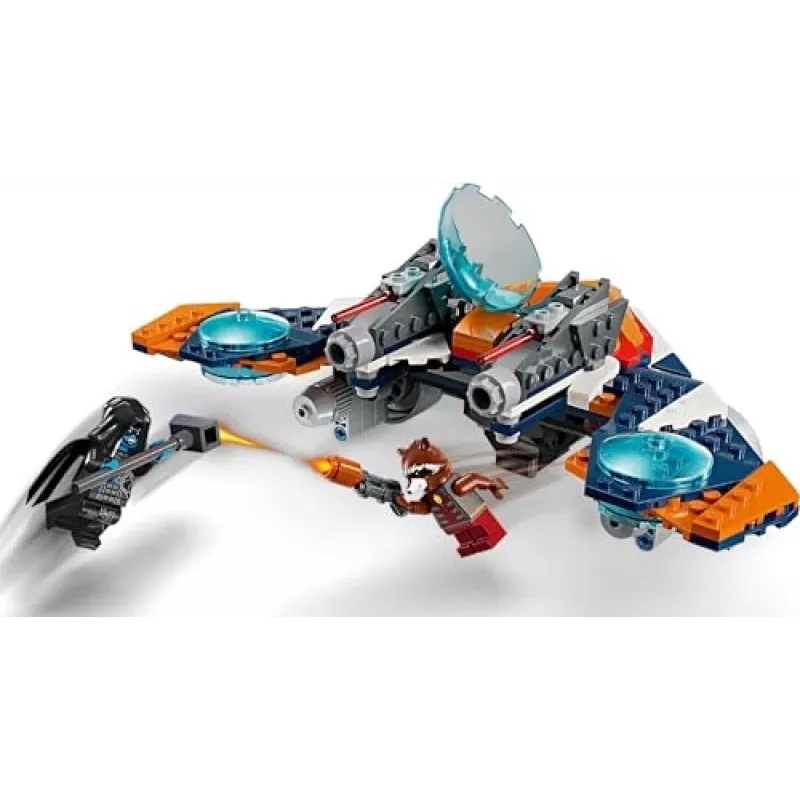 Brinquedo de construção LEGO Marvel Super Heroes Nave espacial Rocket 76278 – conjunto Rocket e Ronan