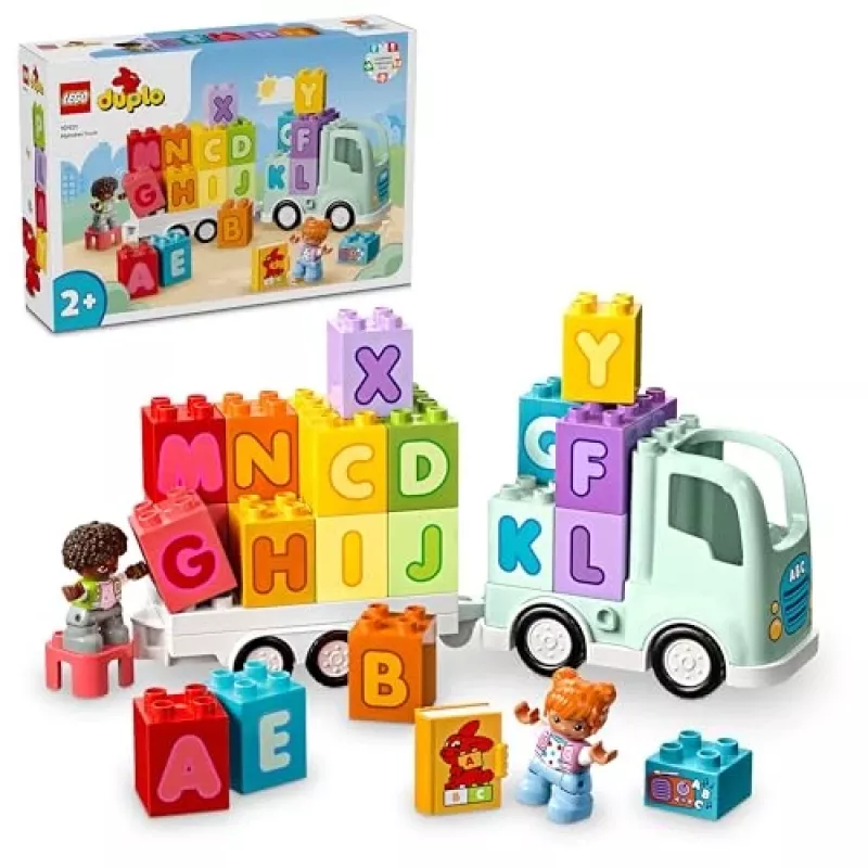 Brinquedo de construção LEGO DUPLO 10421 Camião ABC, 36 peças, 2 minifiguras, a partir de 2 anos, dimensões 110 × 140 × 70 mm