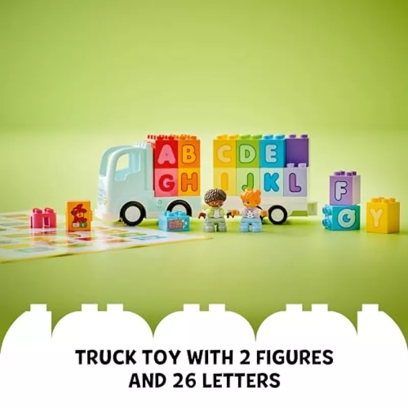 Brinquedo de construção LEGO DUPLO 10421 Camião ABC, 36 peças, 2 minifiguras, a partir de 2 anos, dimensões 110 × 140 × 70 mm