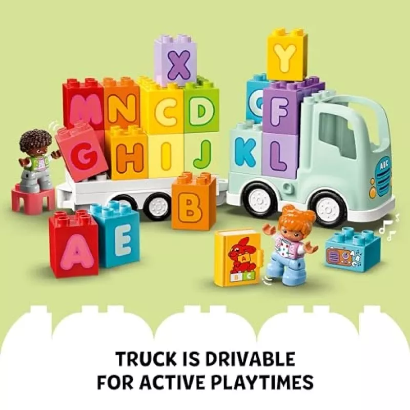 Brinquedo de construção LEGO DUPLO 10421 Camião ABC, 36 peças, 2 minifiguras, a partir de 2 anos, dimensões 110 × 140 × 70 mm