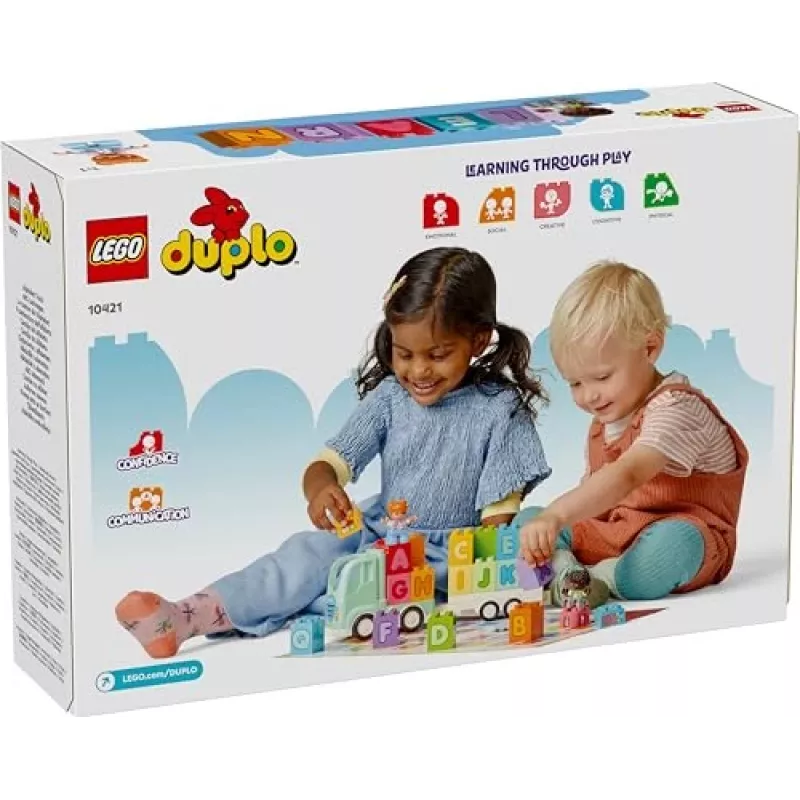 Brinquedo de construção LEGO DUPLO 10421 Camião ABC, 36 peças, 2 minifiguras, a partir de 2 anos, dimensões 110 × 140 × 70 mm