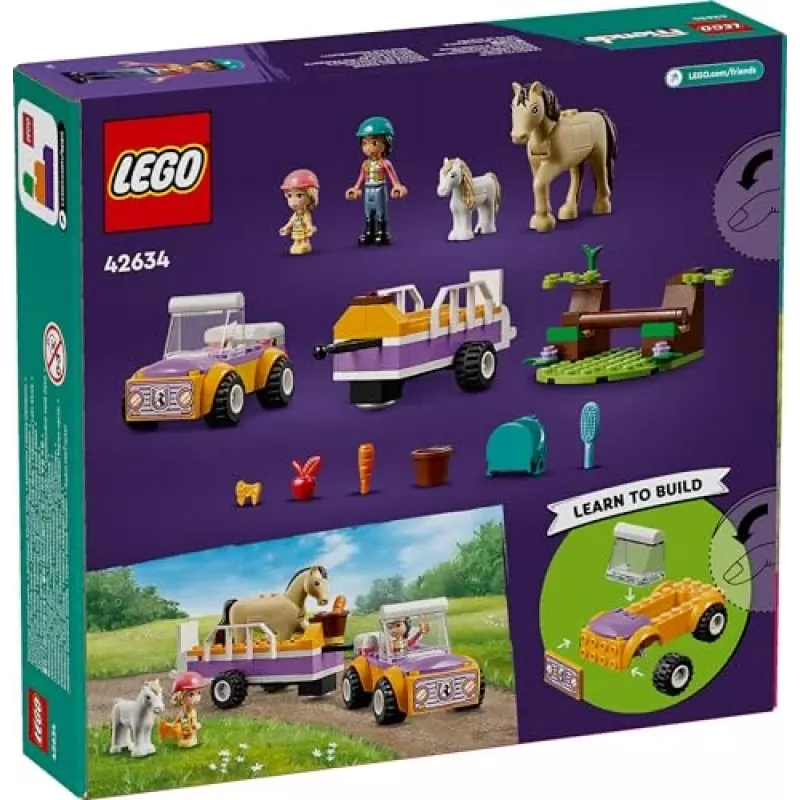 LEGO Friends Conjunto de brincar com reboque de cavalos e póneis 42634