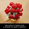 LEGO Icons Buquê de Rosas Flores Artificiais Conjunto para Adultos Coleção Botânica Acessórios de Casa Presente de Dia dos Namorados para Mulheres