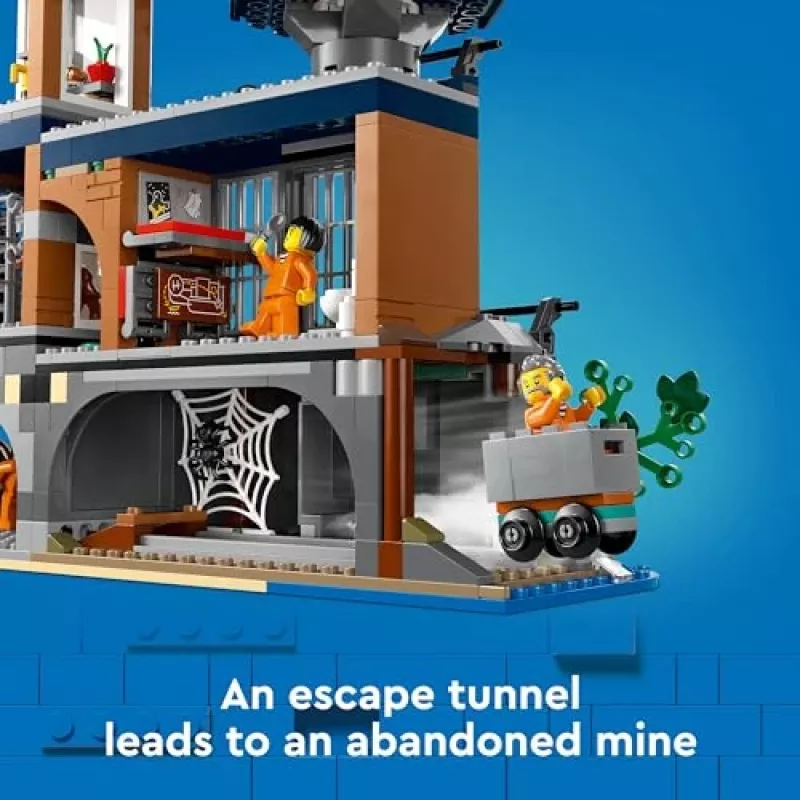 LEGO City conjunto de construção Esquadra de Polícia Ilha Prisão 60419 — 980 peças, 7 minifiguras, 370×400×160 mm