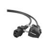 Cabo de alimentação Gembird PC-186 preto 1,8 m CEE7/4 conector fêmea C14