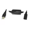 Cabo USB LogiLink UA0143 USB 2.0 ficha USB-A macho para fêmea 10,00 m preto
