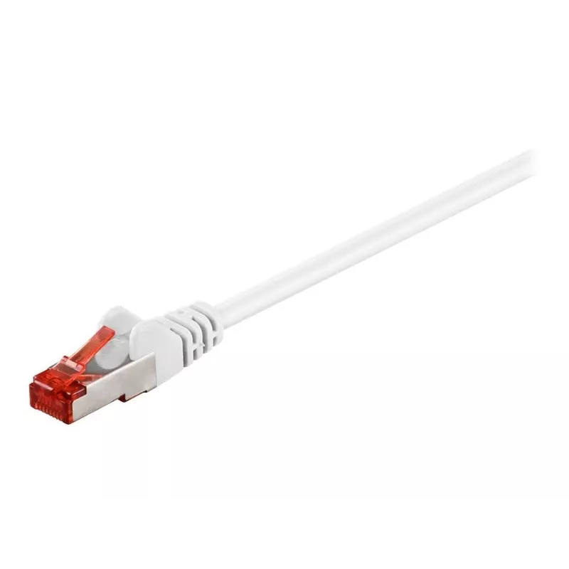 Wentronic Goobay - Cabo de rede - RJ-45 (M) para RJ-45 (M) - 2,0 m - SFTP, PiMF - CAT 6 - moldado - branco (95501)