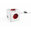 Allocacoc PowerCube Extended USB 1,5M RED 2402 RD Conectividade Acessório vermelho