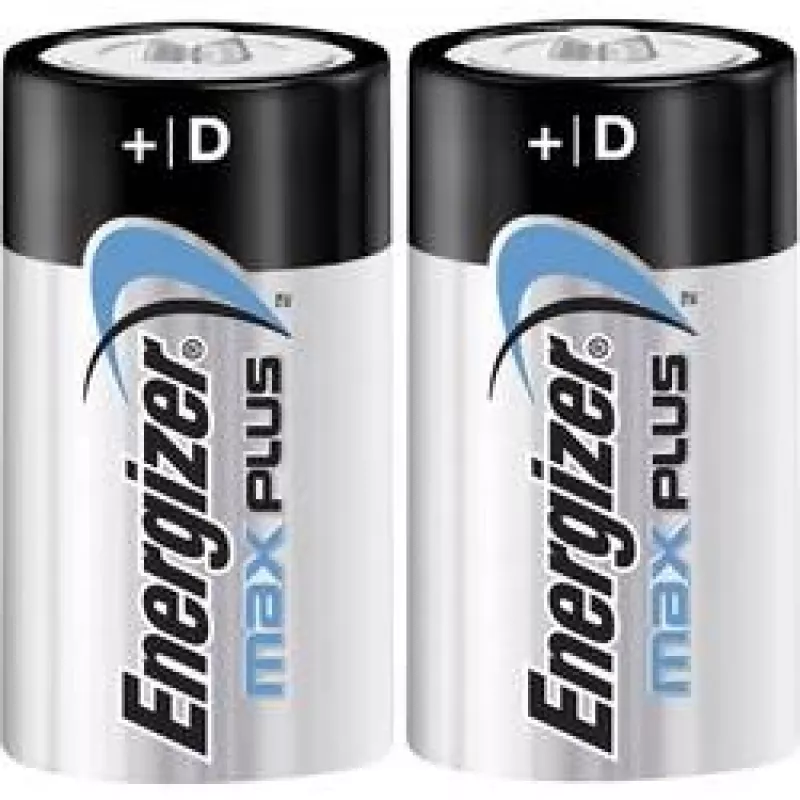 Pilhas alcalinas Energizer D Max Plus, pack de 2