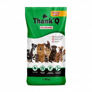 Ração seca para cães HURTOWNIA KARM THANK'Q Standard Beef 20 kg — adulto, 18% de proteína, 7% de gordura, 7% de cinza, 3% de fibra bruta
