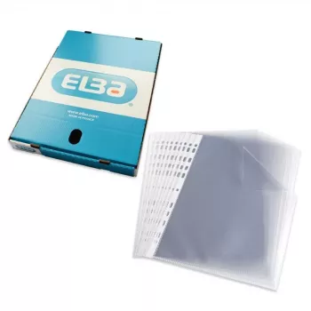 Capas de plástico ELBA A4, PP 0,08 mm, cristalino, furação universal (971508)