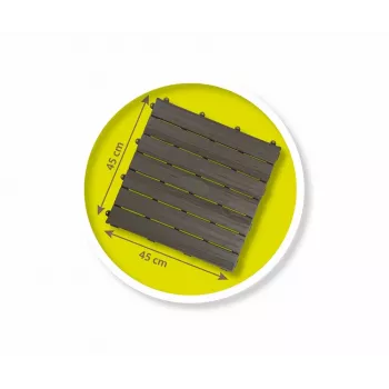 Smoby Chão para Casa de Jardim Life - Cinzento Antracite, 10 Placas, 2,5 m²