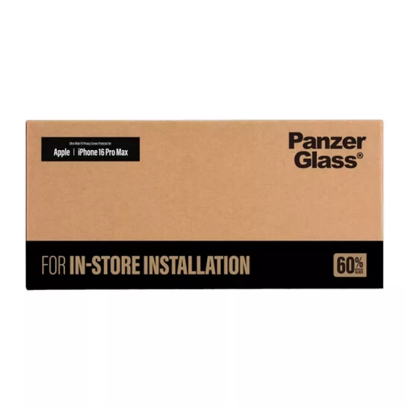 Protetor de ecrã com privacidade 2 vias PanzerGlass iPhone 16 Pro Max UW-FastFit