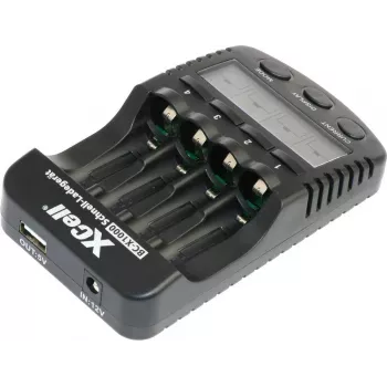 Carregador rápido XCell BC-X1000 1-4x AAA AA com ecrã LCD - carregador de baterias - níquel-metal-hidreto (NiMH)