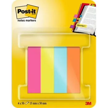 Marcadores de página 3M Post-it 670-4-POP sortidos 4x50 folhas/pack
