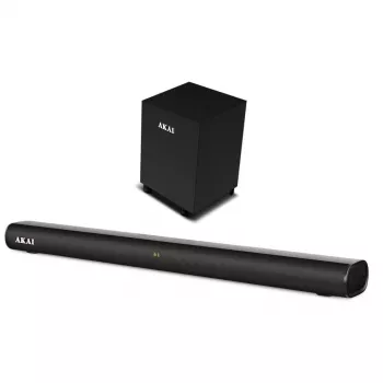 AKAI Soundbar ASB-20CSW 2.1 80W subwoofer sem fios Bluetooth 5.0 HDMI ARC