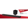 AKAI Soundbar ASB-20CSW 2.1 80W subwoofer sem fios Bluetooth 5.0 HDMI ARC
