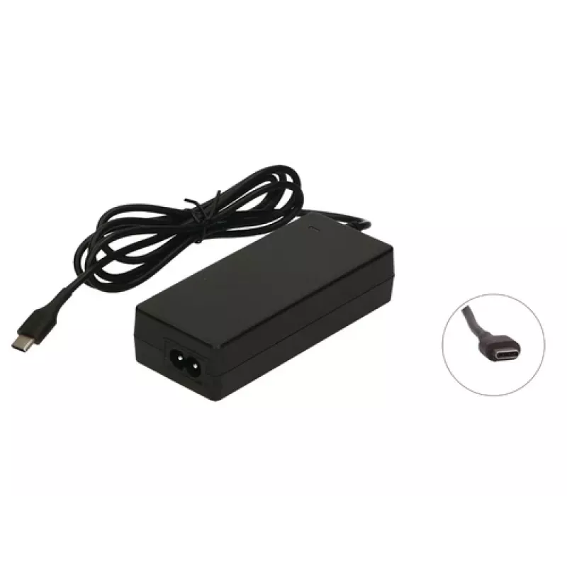 Fonte de alimentação AC 2-POWER PSA Parts CAA0744G 65W para portátil Lenovo - preto