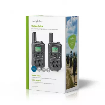 Nedis Walkie Talkie conjunto WLTK0500BK 5 km de alcance 8 canais PMR446